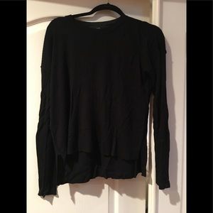 LINE BLACK LIGHTWEIGHT RIBBED SWEATER